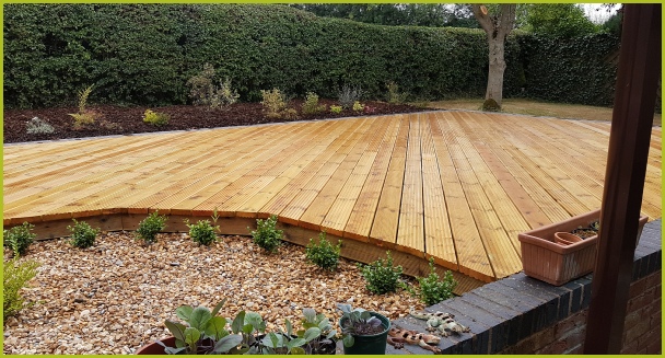 Area Of Decking Completed By Redditch Based Landscapers/Landscape Gardeners : Advanscape