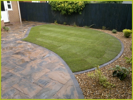 Rear Garden Completed By Redditch Based Landscape Gardeners : Advanscape : Landscaping Redditch Studley Bromsgrove Alvechurch