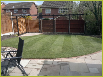 Turf/Lawn Supplied & Installed By Redditch Based Landscape Gardeners : Advanscape