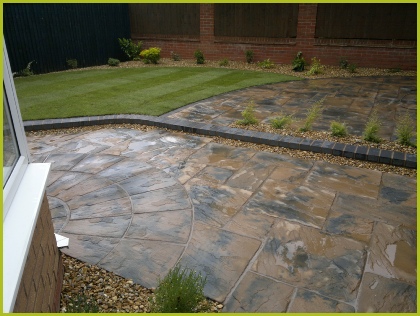 Slab/Paving Installation Completed By Redditch Based Landscape Gardeners : Advanscape