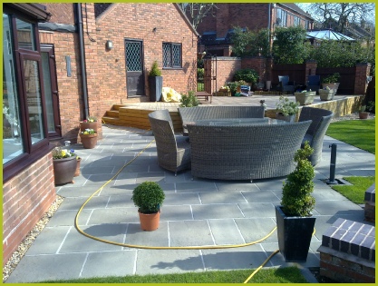 Slab/Paving Installation Completed By Redditch Based Landscape Gardeners : Advanscape